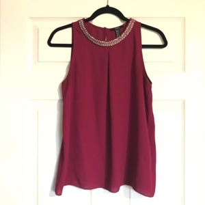 ⬇️NWOT Forever 21 - Magenta Top w/ Pearl Detailing